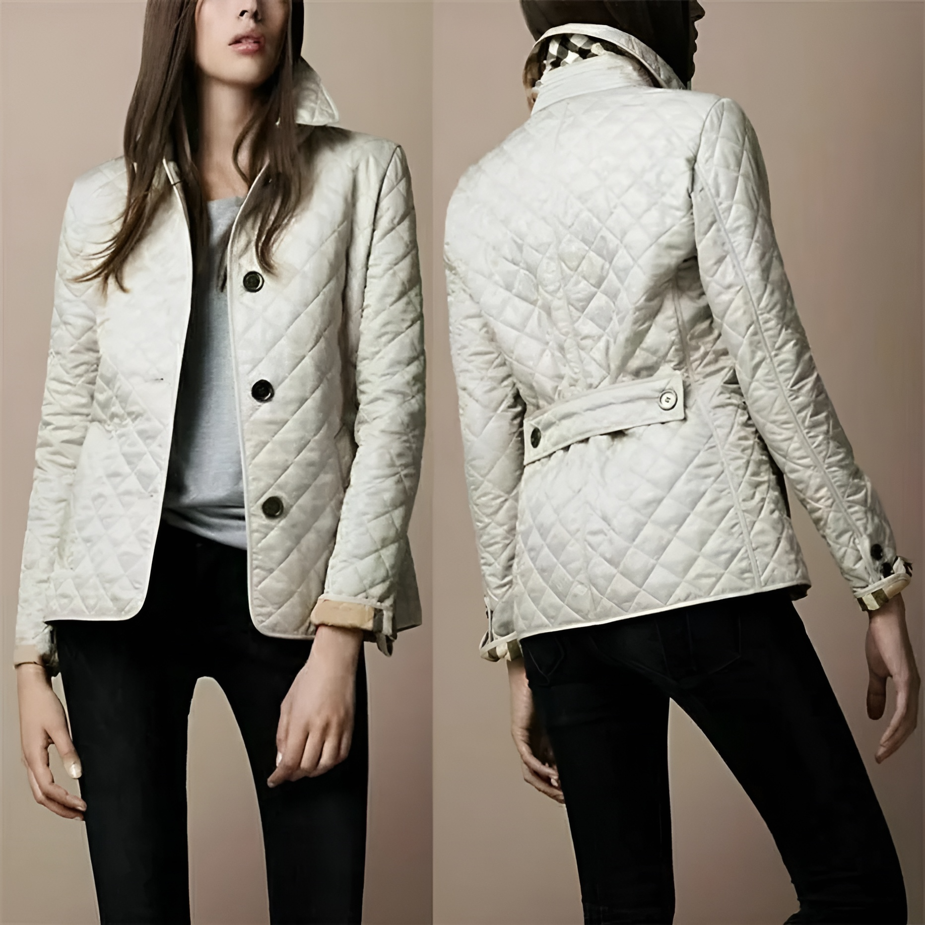 Elegant Slim Silk-Cotton Jacket