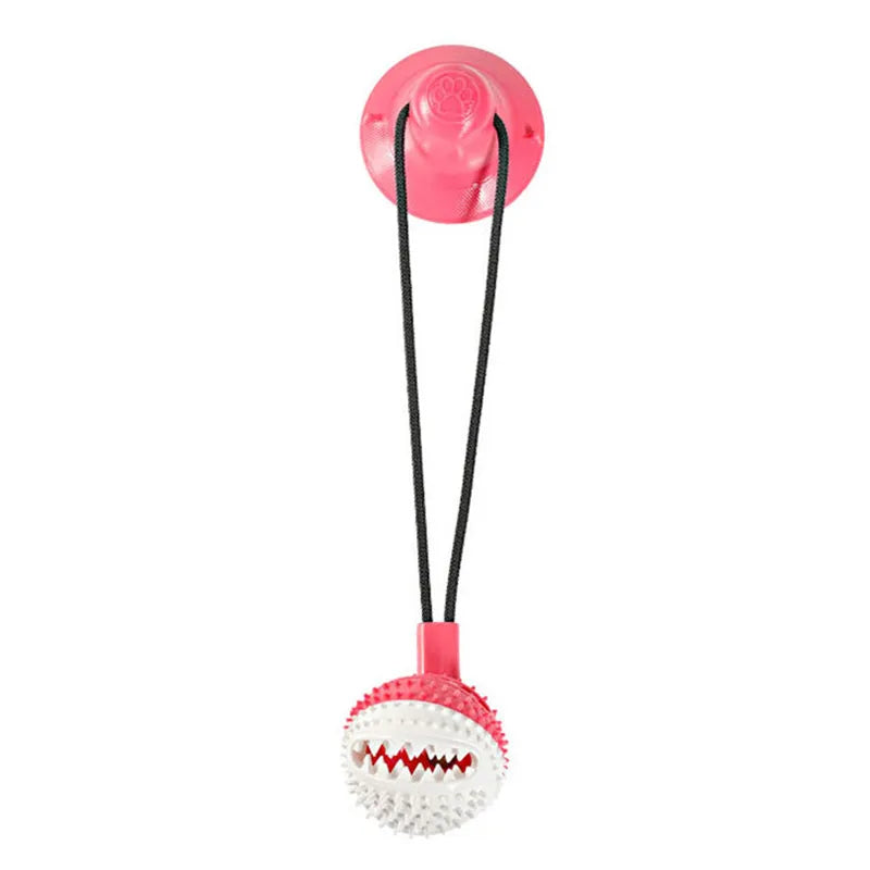 Interactive Dog Toy with Suction Cup – Chewable Fun
