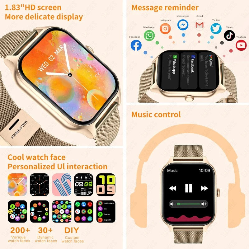 Sophisticated Women's Smartwatch for Fitness & Connectivity
