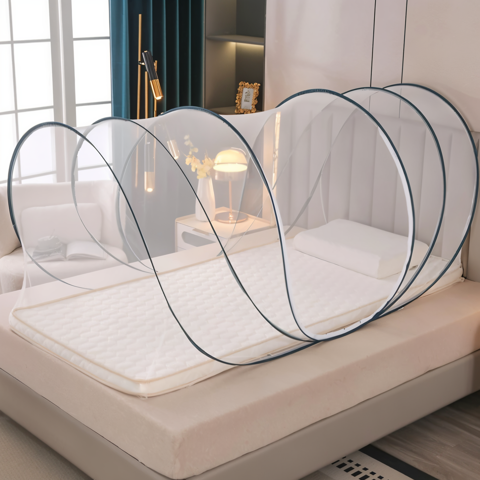 Travel-Friendly Round Mosquito Protection Net with Easy Setup