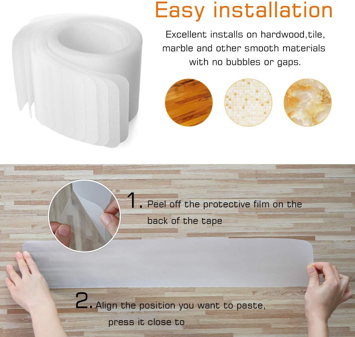Transparent Safety Grip Tape for Stairs - Non-Slip Strips