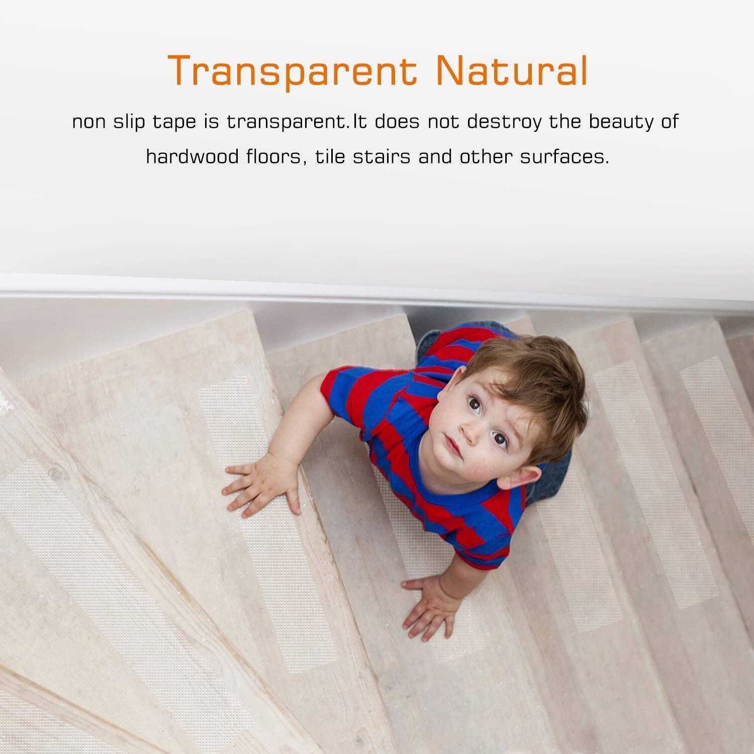 Transparent Safety Grip Tape for Stairs - Non-Slip Strips