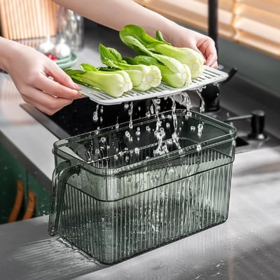 Clear Storage Bin – Enhanced Organization & Freshness at a Glance