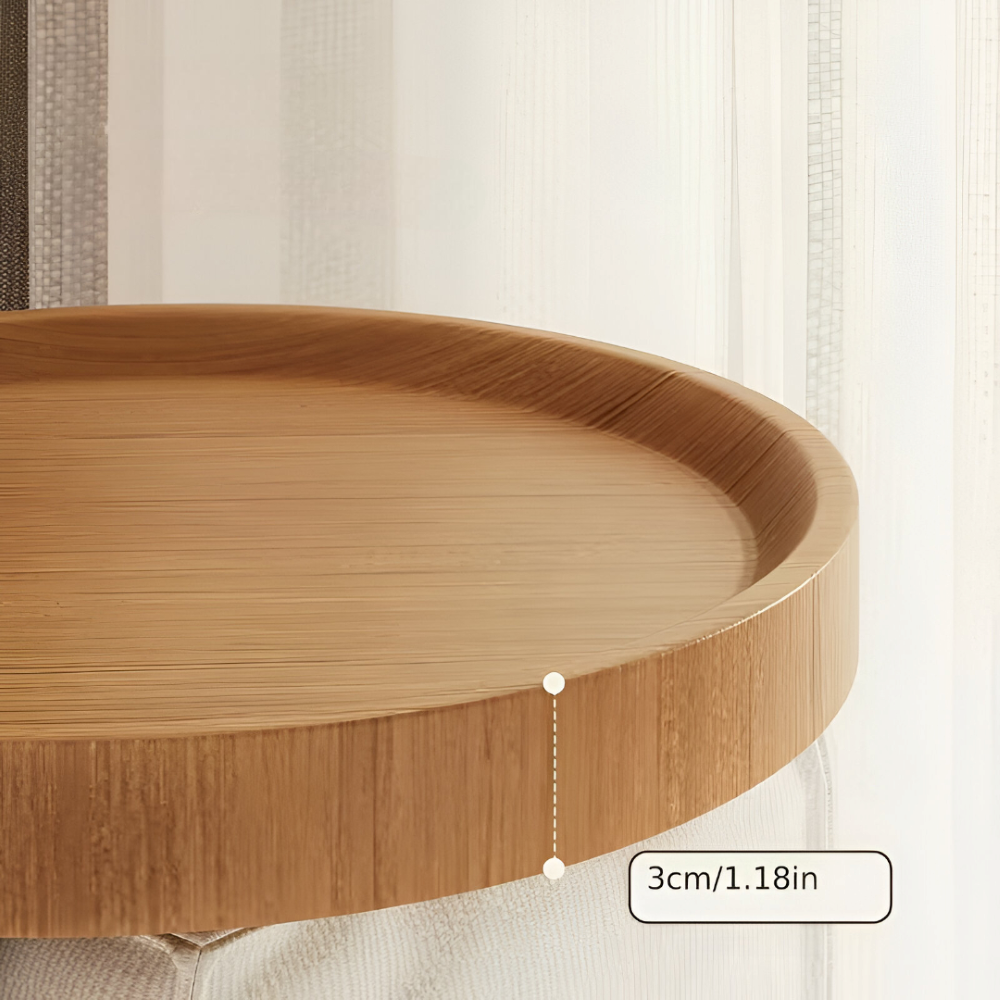 Round Clip-On Sofa Table | Tool-Free Attachment | Sofa Side Storage