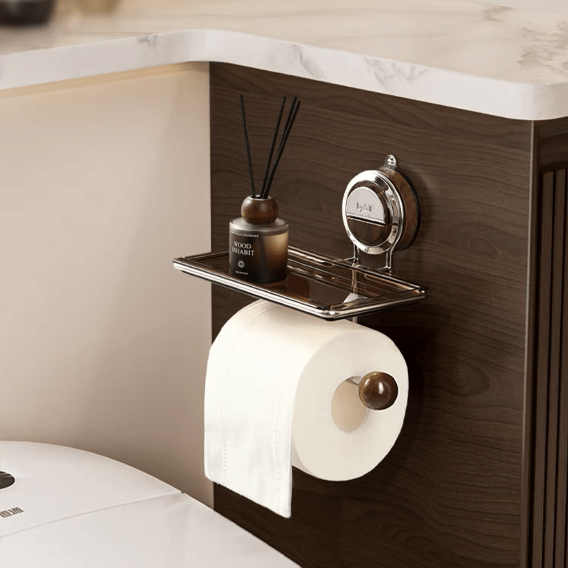 SuctionHold - Effortless Stainless Steel Toilet Paper Holder