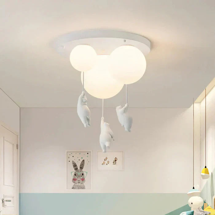 Whimsical Bear & Balloon LED Pendant Light for Kids' Rooms