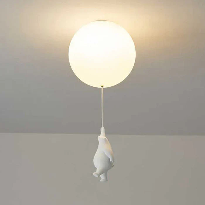 Whimsical Bear & Balloon LED Pendant Light for Kids' Rooms