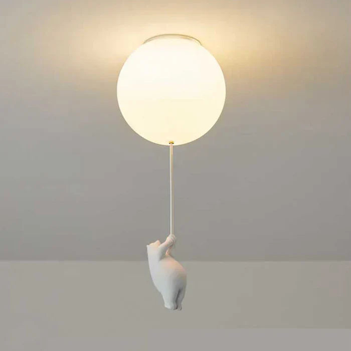 Whimsical Bear & Balloon LED Pendant Light for Kids' Rooms