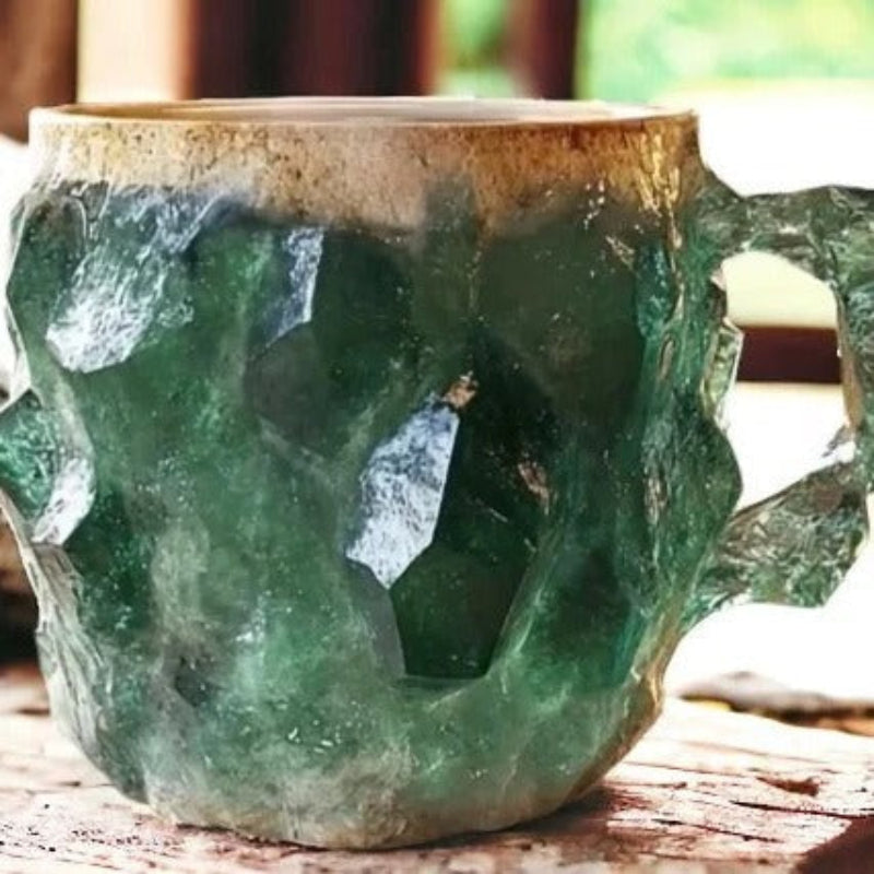 Elegant Resin Coffee Mug with Ergonomic Grip - Dishwasher Safe