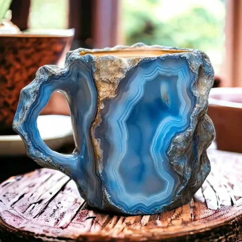 Elegant Resin Coffee Mug with Ergonomic Grip - Dishwasher Safe