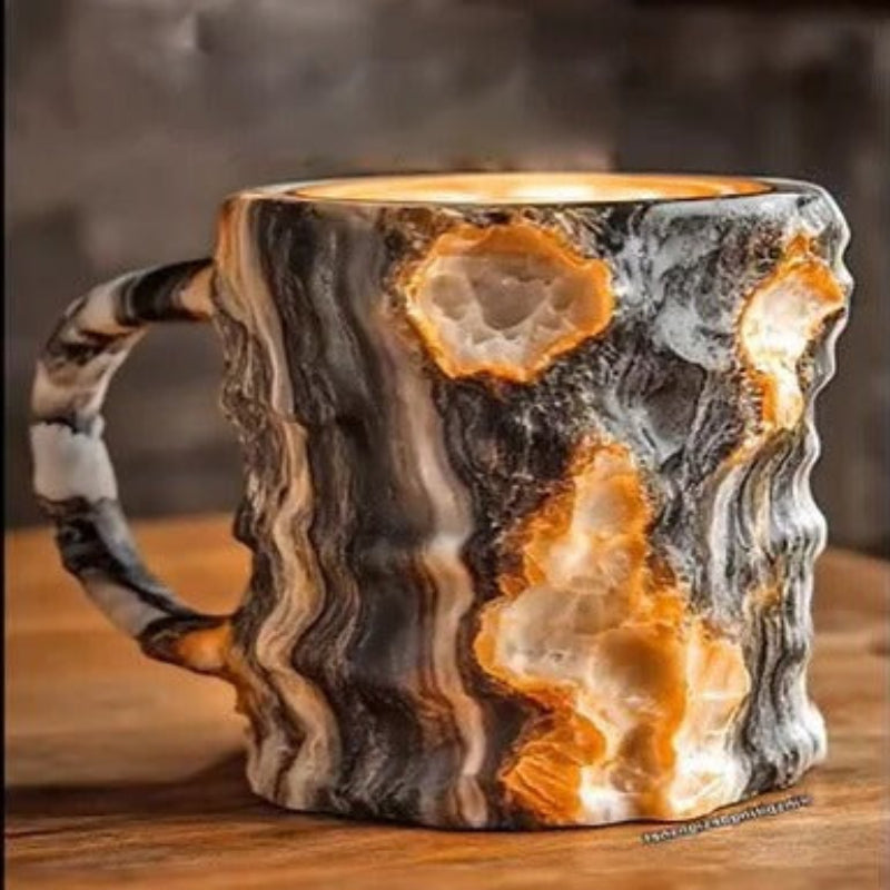 Elegant Resin Coffee Mug with Ergonomic Grip - Dishwasher Safe