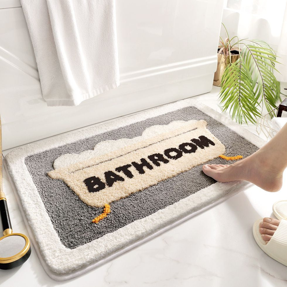 Vibrant Quick-Dry Bath Mat with Non-Slip Backing for Safety