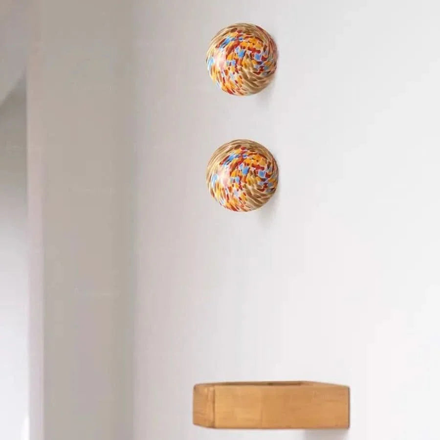 Colorful Glass Sphere Wall Lamp