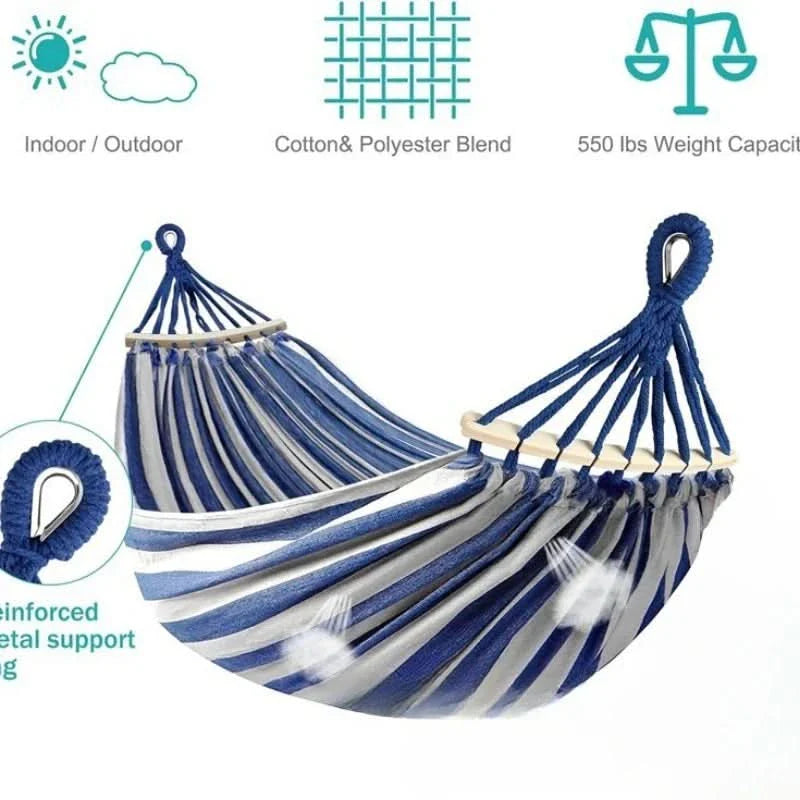 Cozy Outdoor Canvas Hammock – Hang and Relax Anywhere