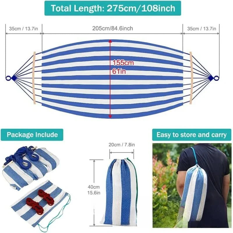 Cozy Outdoor Canvas Hammock – Hang and Relax Anywhere