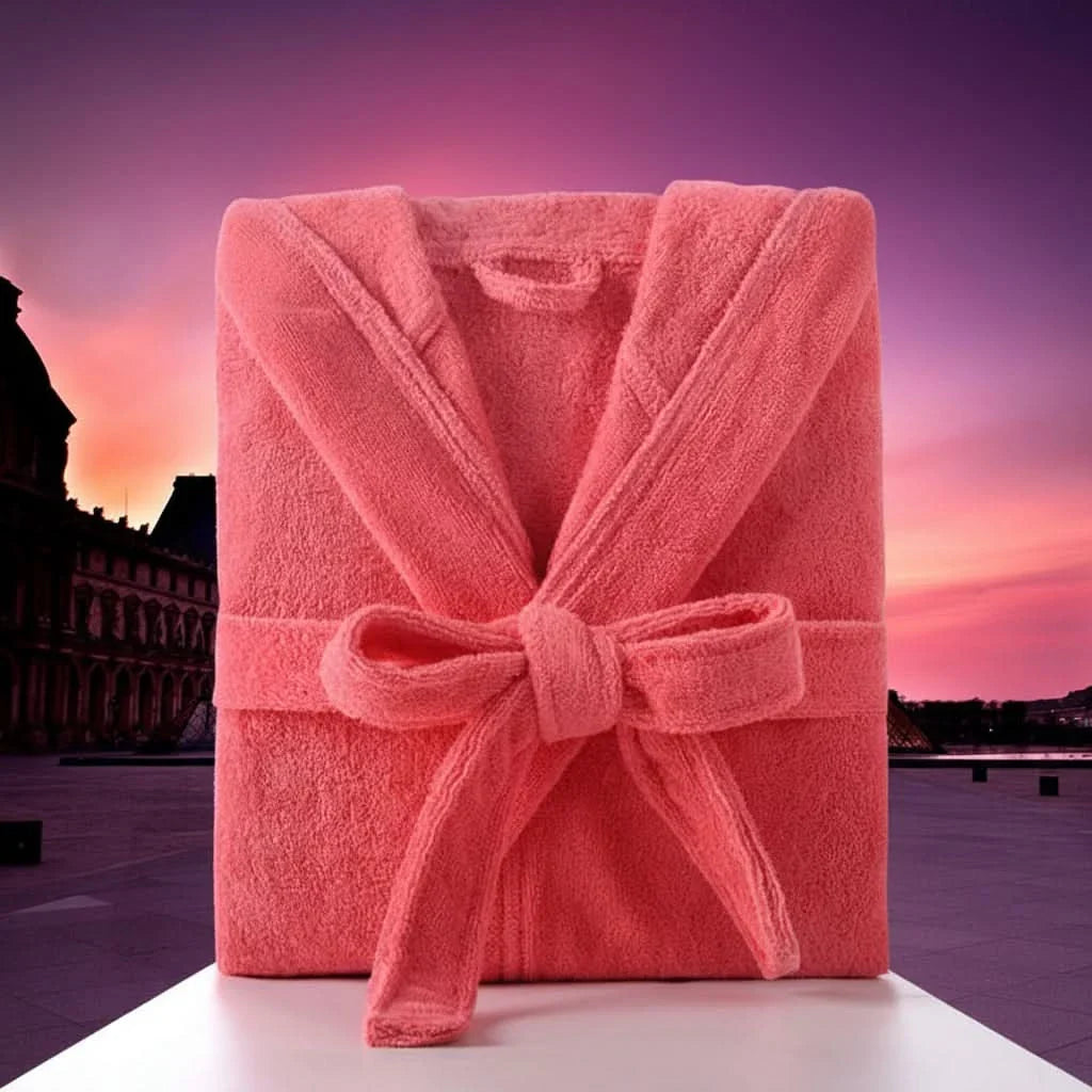 Hooded Cotton Bathrobe - Cozy Lounge Style