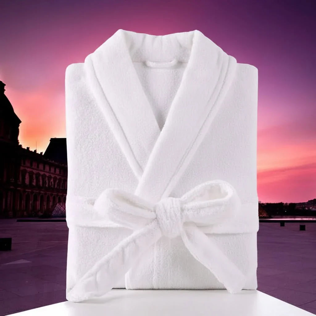 Hooded Cotton Bathrobe - Cozy Lounge Style