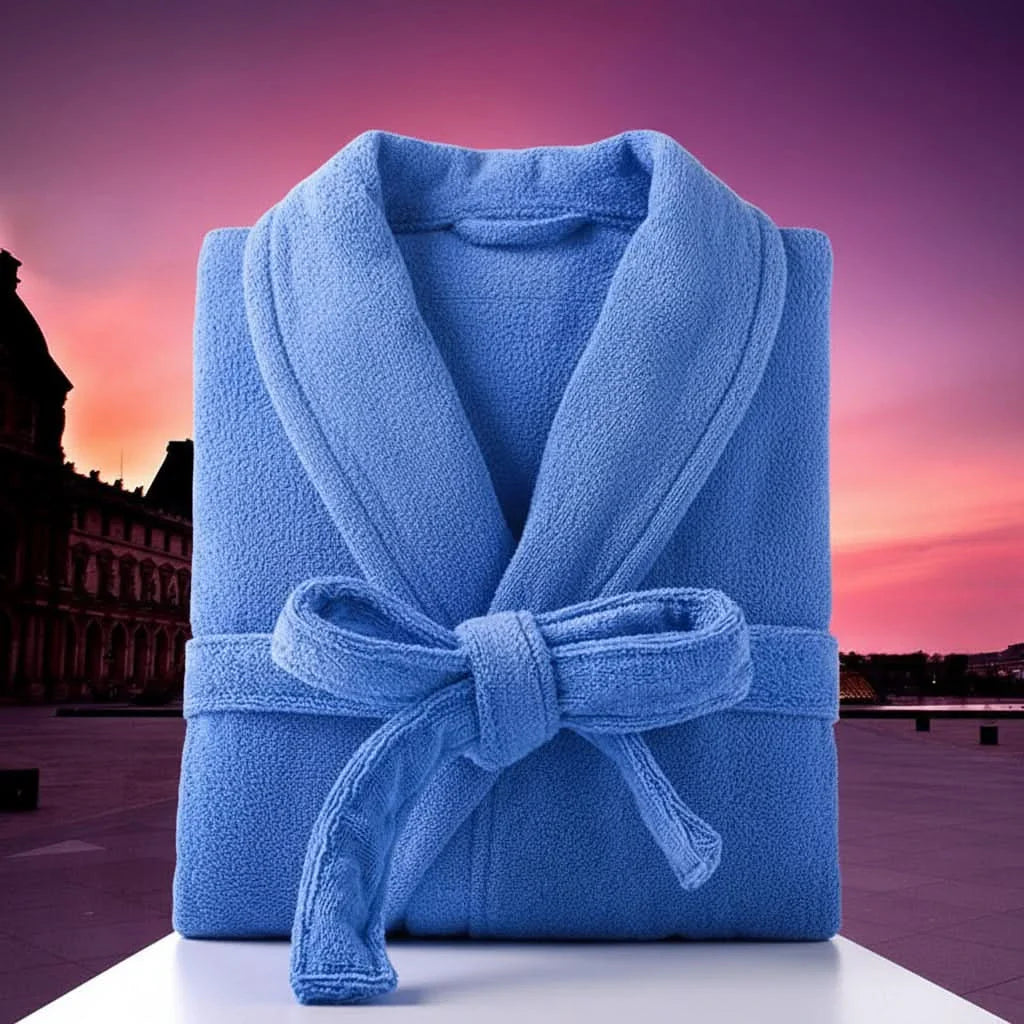 Hooded Cotton Bathrobe - Cozy Lounge Style