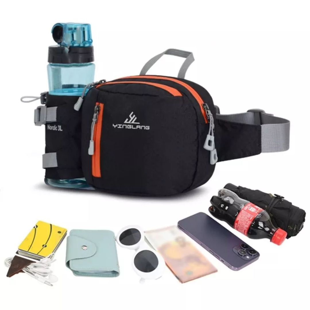 Versatile Outdoor Waist Pack with Hydration Holder