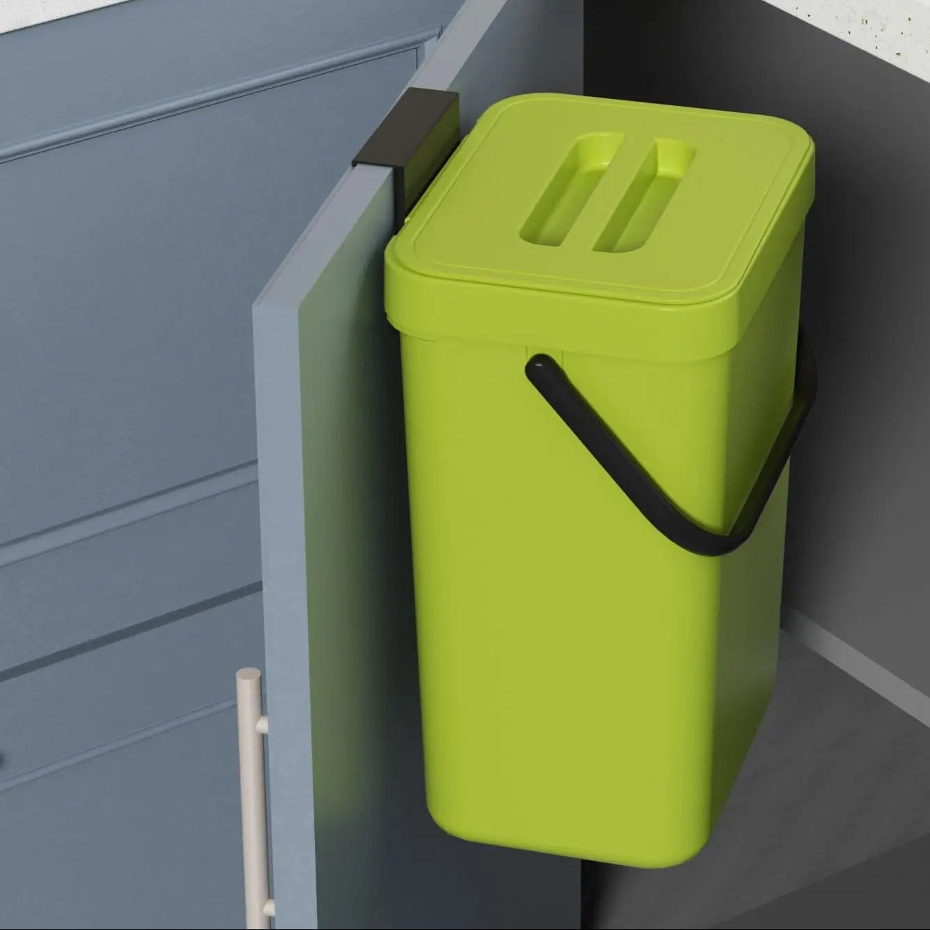 Space-Saving Smart Trash Can with Odor Control Lid