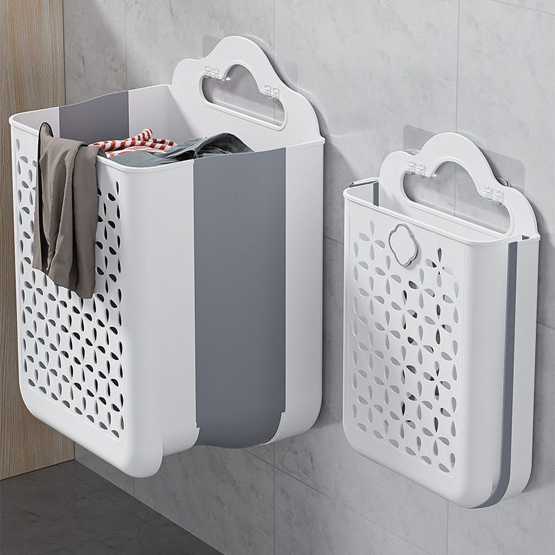 Space-Saving Wall-Mounted Laundry Organizer - Stylish Fabric Design