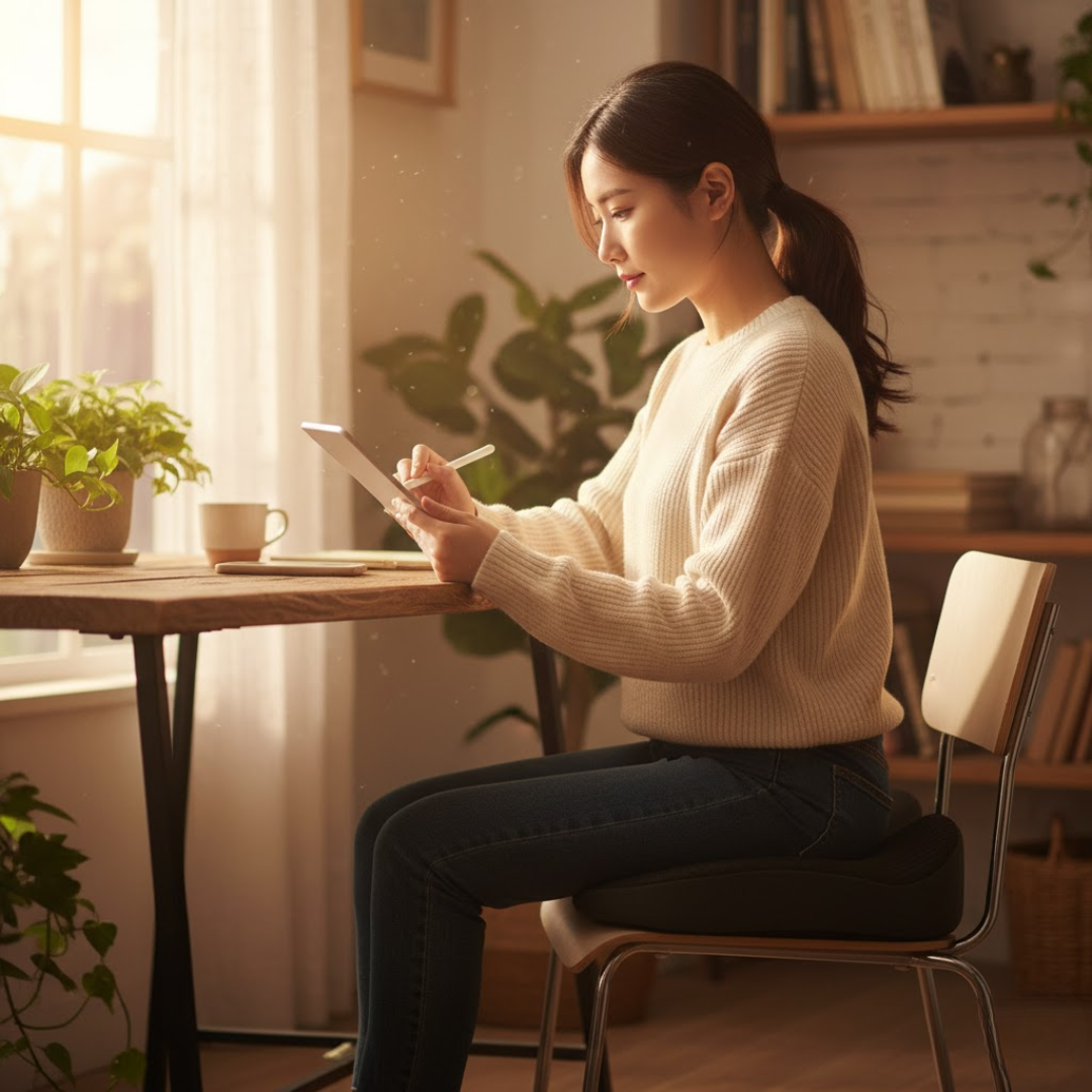 ComfortCraft Ergonomic Seat Cushion - 17.5 in Breathable Design