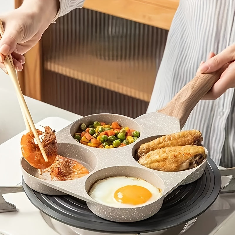 Versatile Aluminum Non-Stick Multi-Compartment Cooking Pan