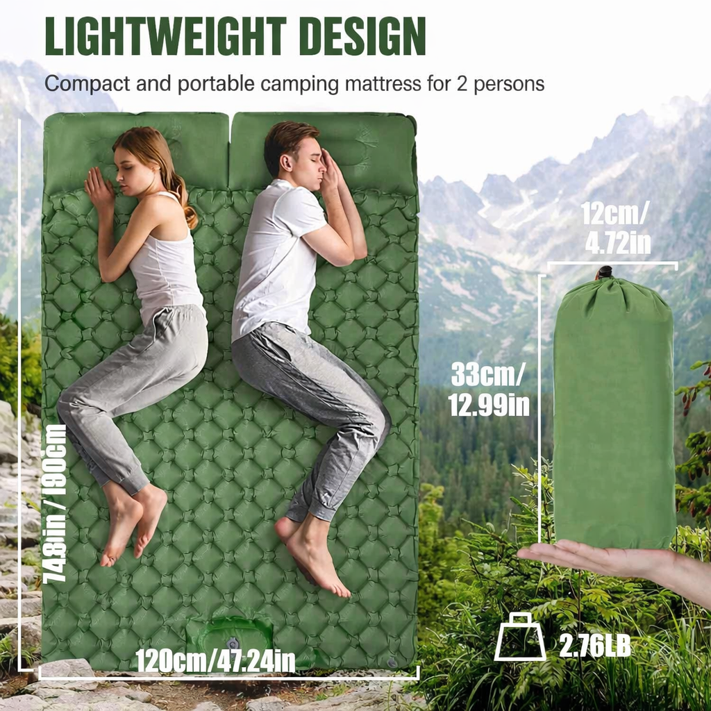 Inflatable Camping Mattress – Extra Wide for Maximum Comfort