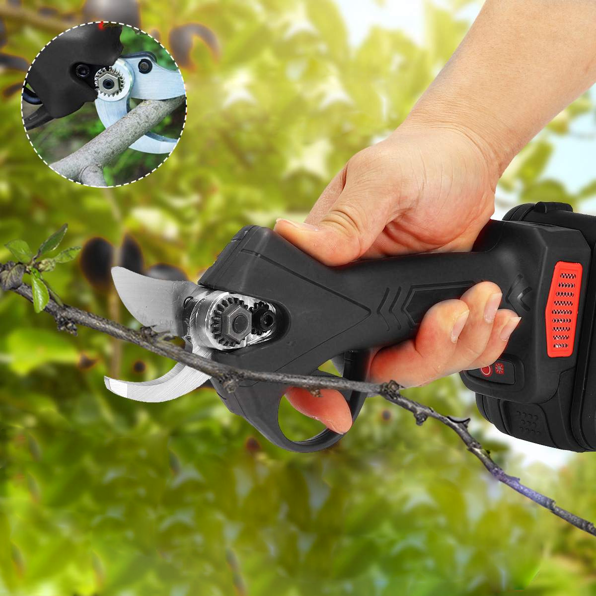 Battery-Powered Garden Pruning Tool – 21V Precision Cutter