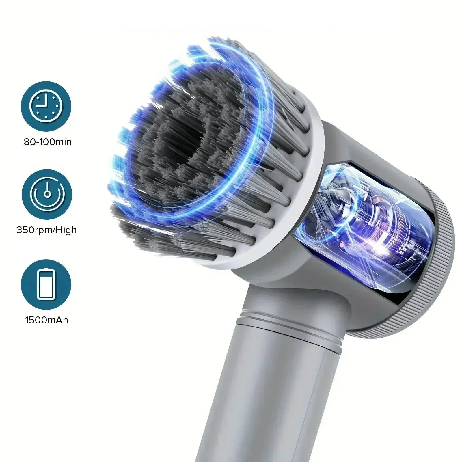 Rechargeable Cordless Cleaning Scrubber with 6 Attachments