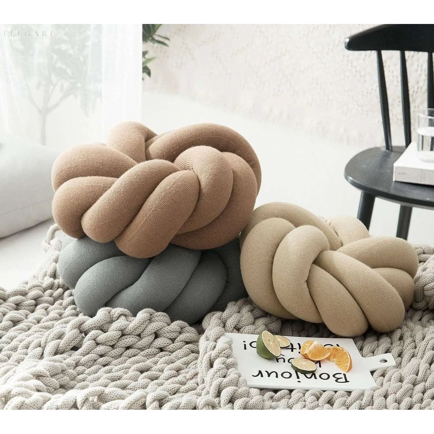 Chic Cotton Comfort Knot Cushion