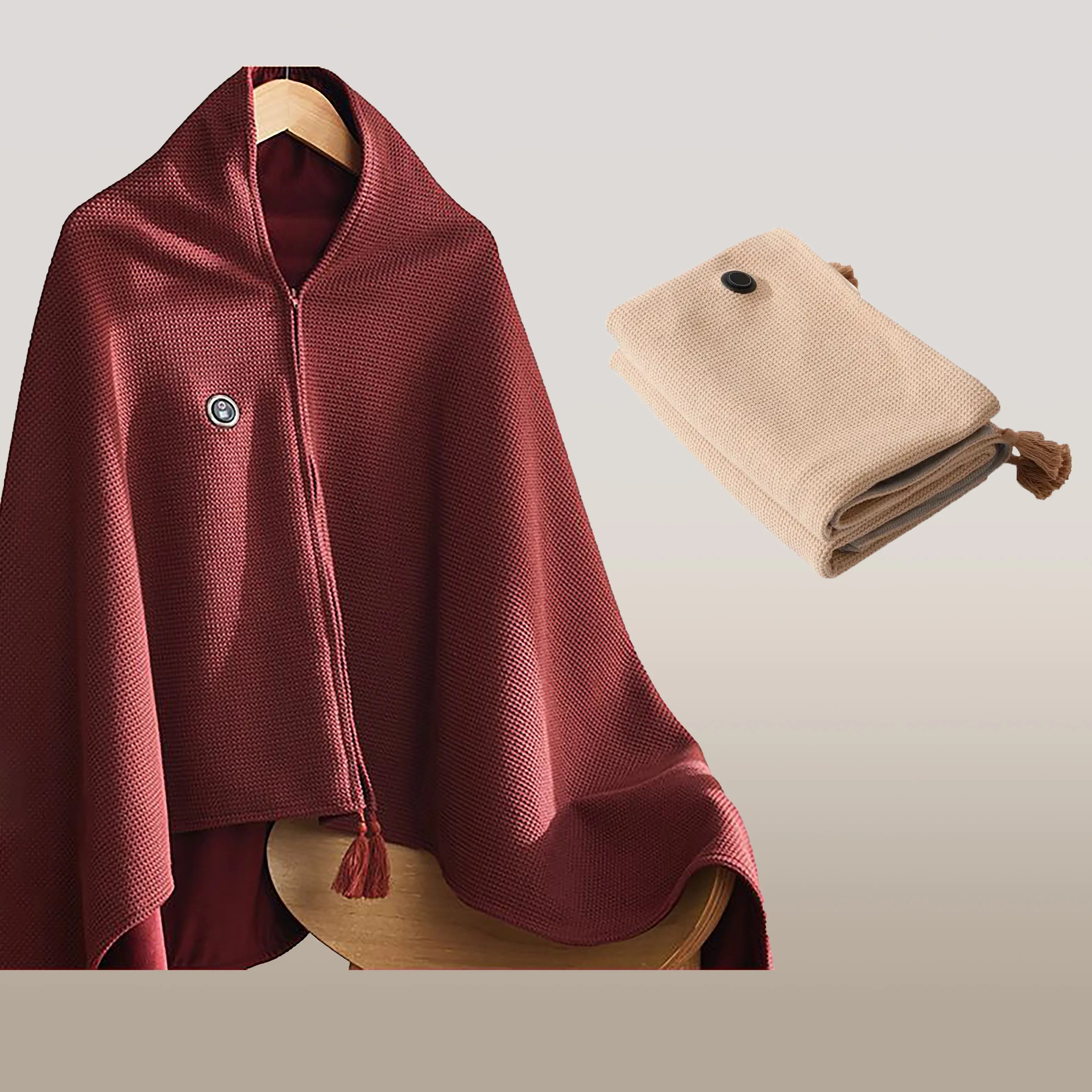 WarmNest USB Rechargeable Heated Fleece Throw Blanket