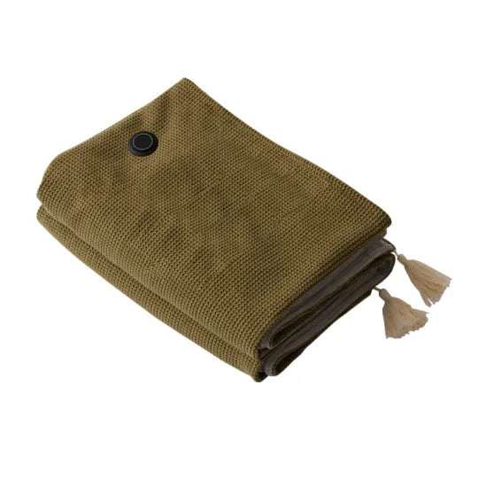 WarmNest USB Rechargeable Heated Fleece Throw Blanket