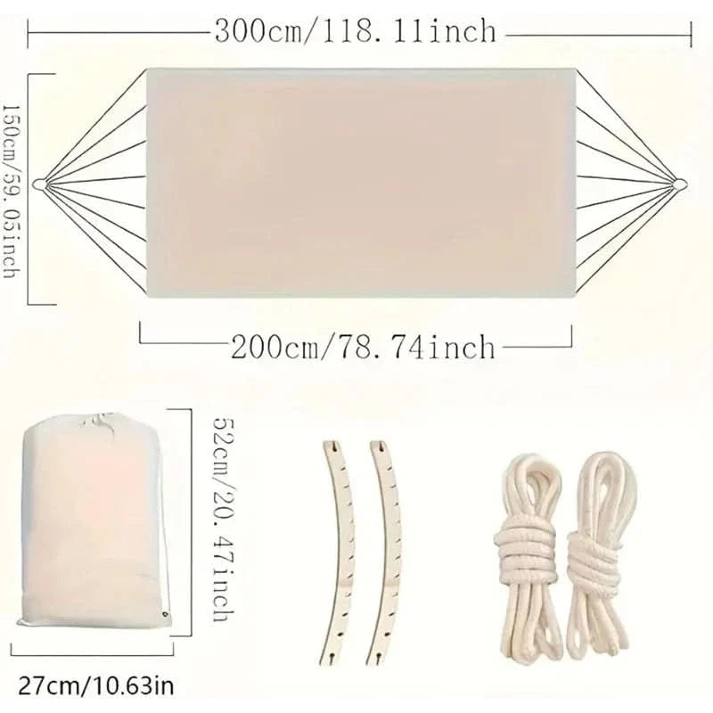 Double Canvas Hammock for Comfortable Outdoor Relaxation