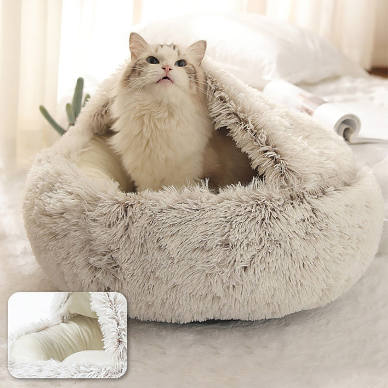 FelineNest - Enclosed Cat Bed with Luxurious Cushioning