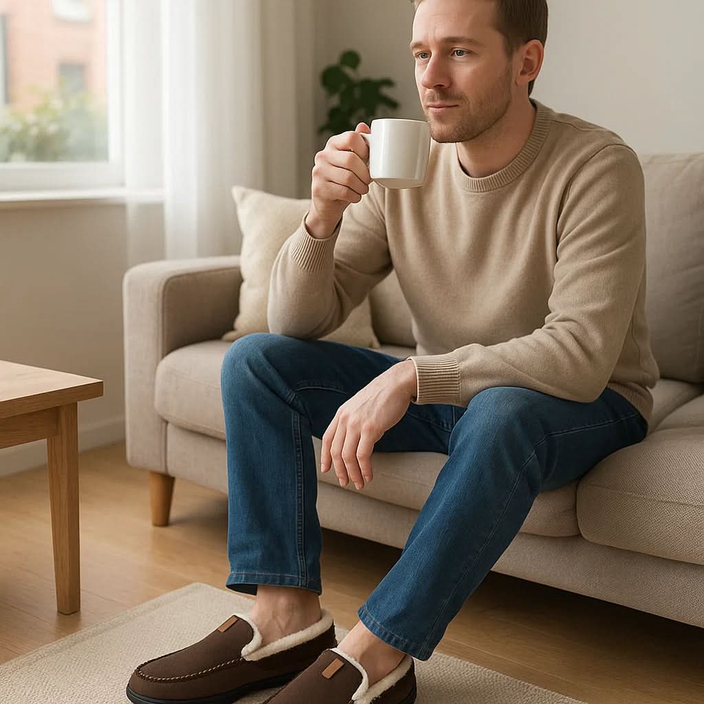 CozyCloud – Plush Synthetic Wool Loafers for Men