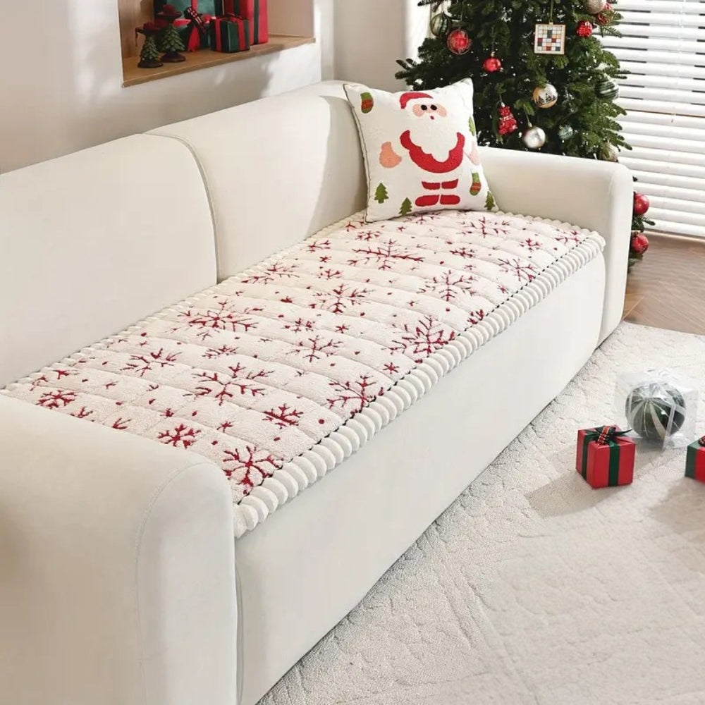 CozyVibe – Festive Sofa Cover for a Warm Holiday Atmosphere