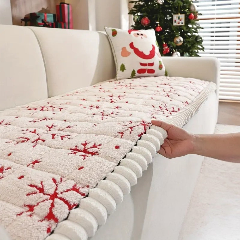 CozyVibe – Festive Sofa Cover for a Warm Holiday Atmosphere
