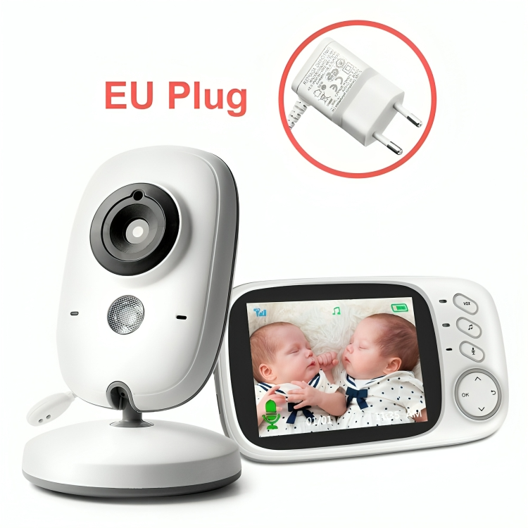 Wireless Baby Monitor with LCD Screen and Two-Way Audio Communication