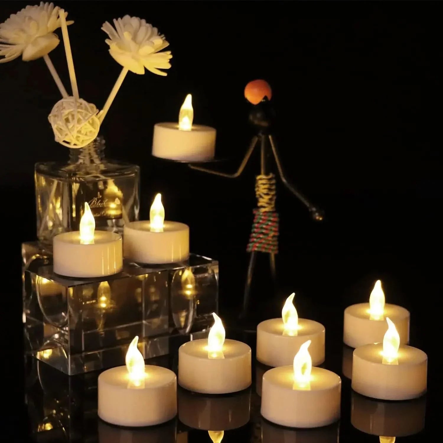 Flameless LED Tea Light Candles – Safe Warm Lighting for Home and Events