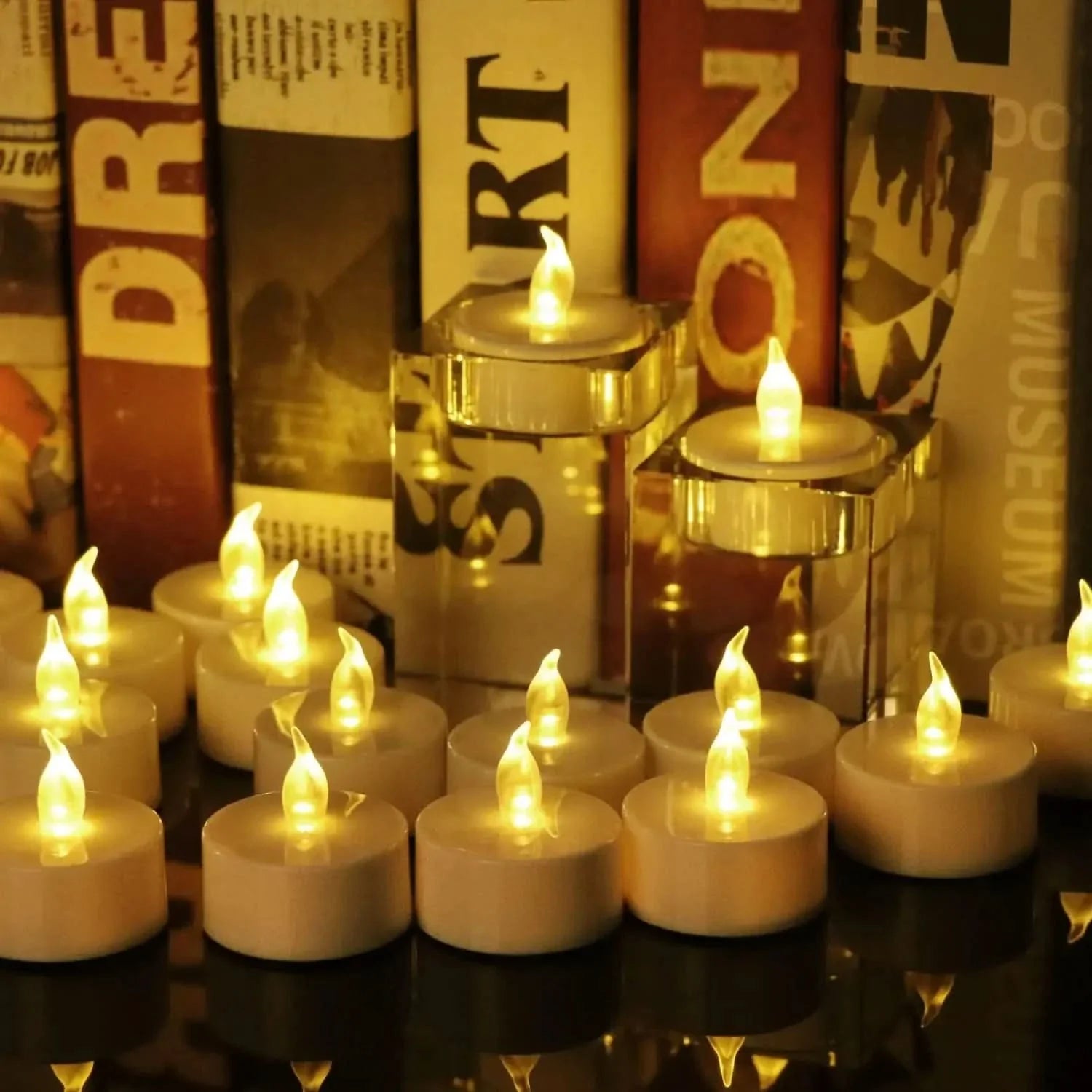 Flameless LED Tea Light Candles – Safe Warm Lighting for Home and Events