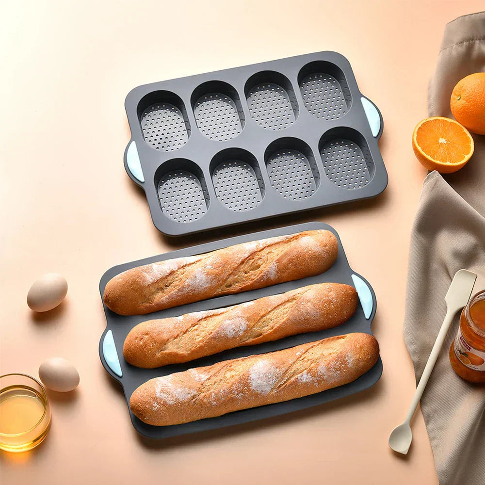 Non-Stick Silicone Baguette Baking Mold for Crispy Bread