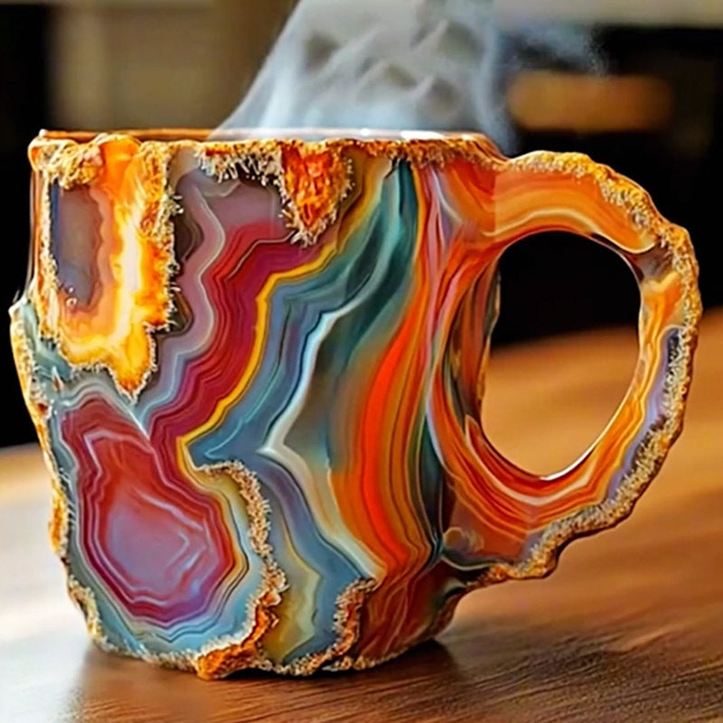 Mineral Crystal Coffee Mugs – Set of Glass Cups