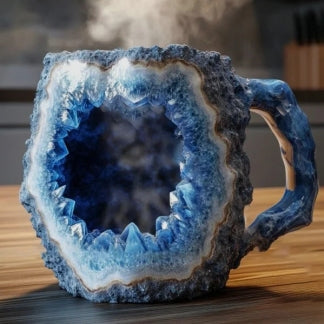 Mineral Crystal Coffee Mugs – Set of Glass Cups