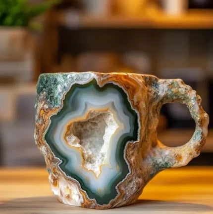 Mineral Crystal Coffee Mugs – Set of Glass Cups