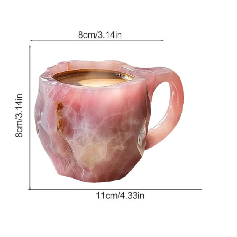 Mineral Crystal Coffee Mugs – Set of Glass Cups
