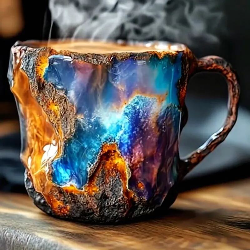 Mineral Crystal Coffee Mugs – Set of Glass Cups