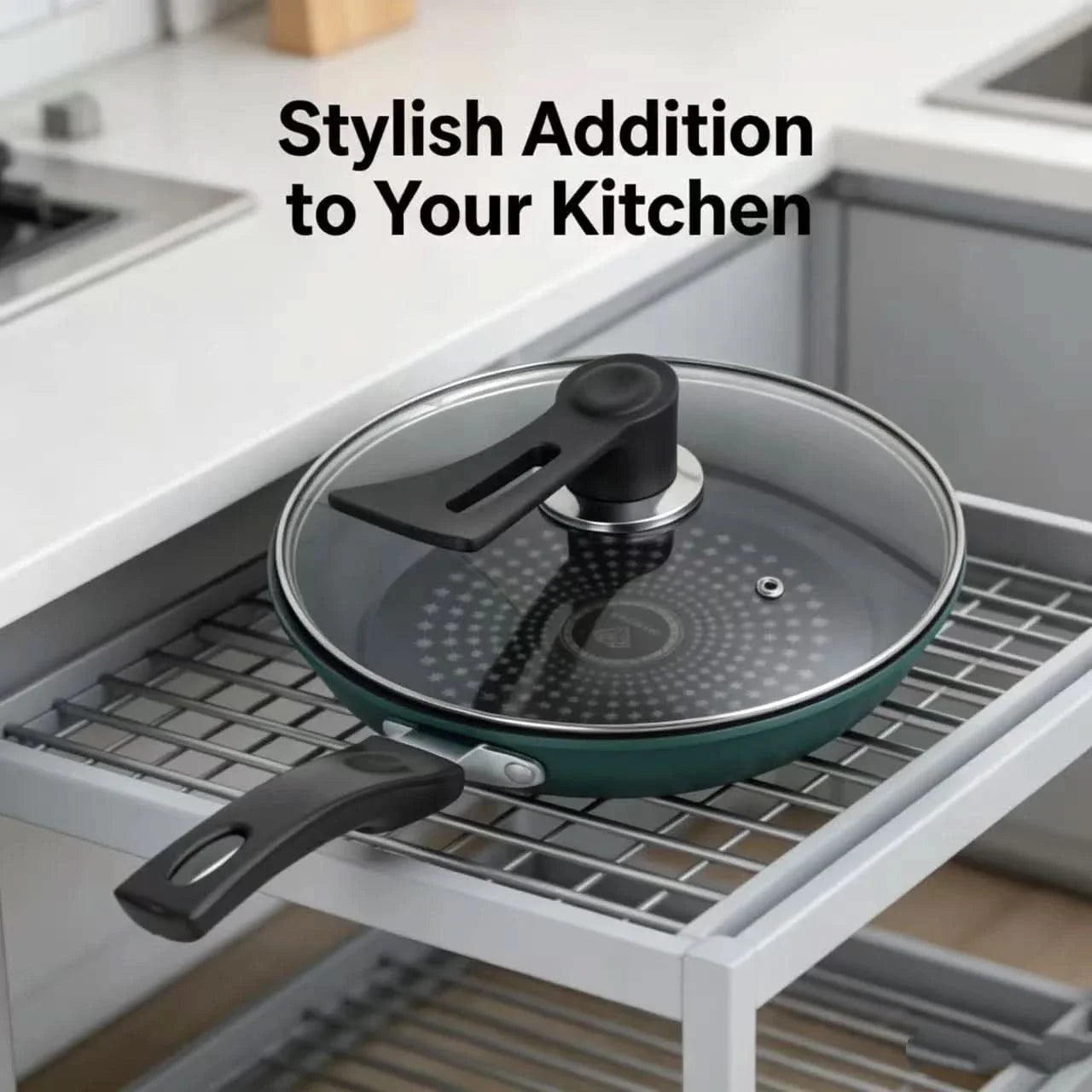 Diamond Textured Frying Pan for Daily Cooking