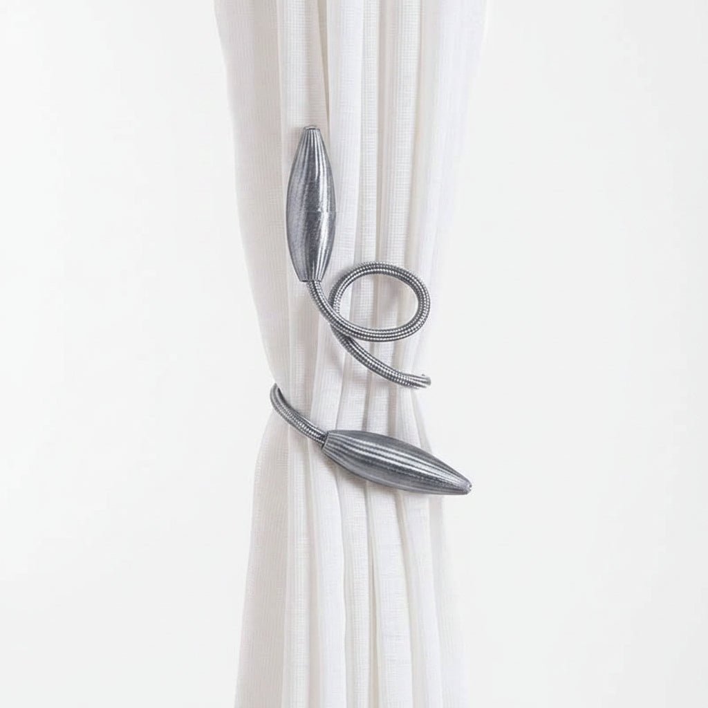 Flexible Aluminum Curtain Holder | Tool-Free | Fabric-Friendly