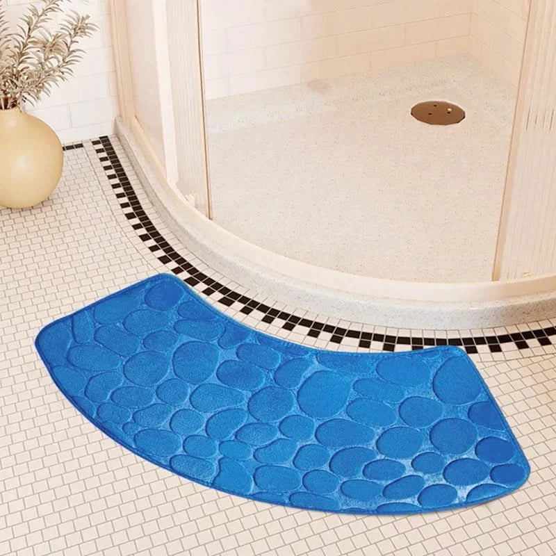 Soft Touch Curved Bath Mat - 40 x 100 cm, Quick-Dry & Non-Slip